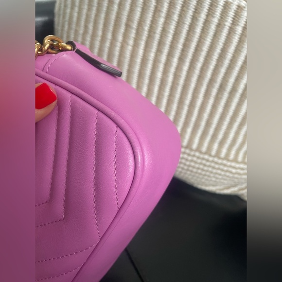 SOLD Gucci GG Marmont Small Camera Bag pink purple - Picture 8 of 13